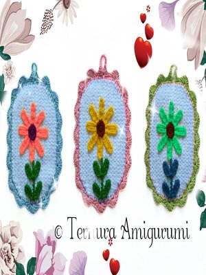 cover image of Crochet pattern of oven cloth with flower